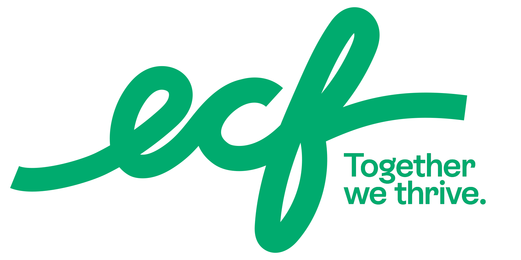 ECF Tagline Logo Green RGB