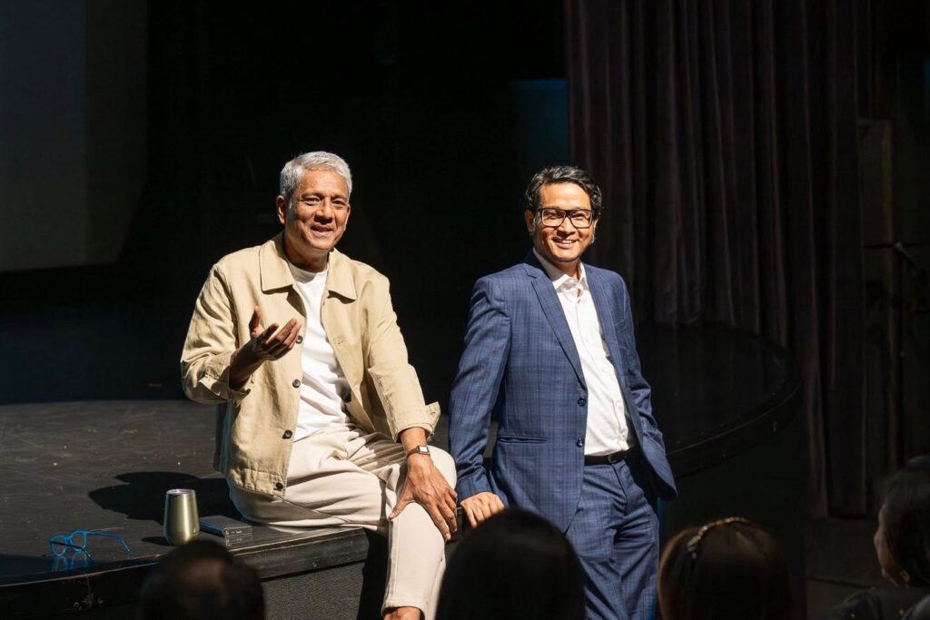 Adil Hussain on stage at the IFFA 2025 acting workshop